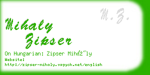 mihaly zipser business card